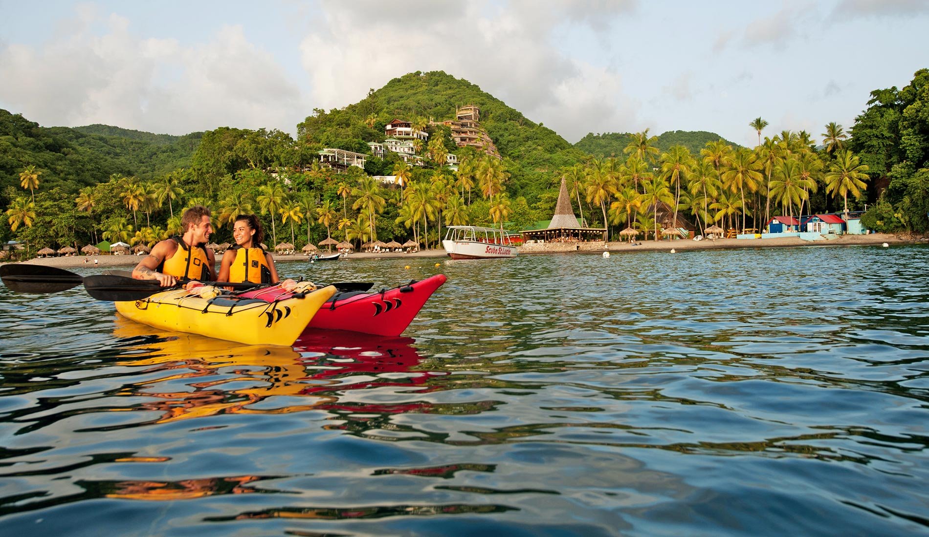 Resort de luxe romantique Anse Chastanet Resort 5* Sainte-Lucie Caraïbes activités kayak