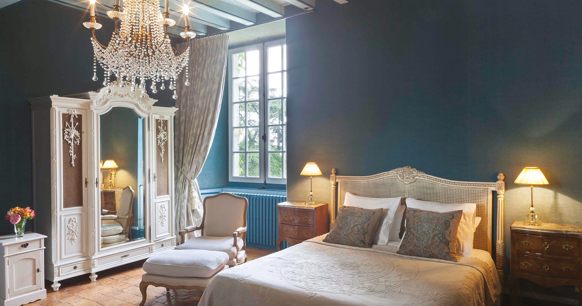 Charming property Château de l'Épinay Angers Loire France cosy bedroom