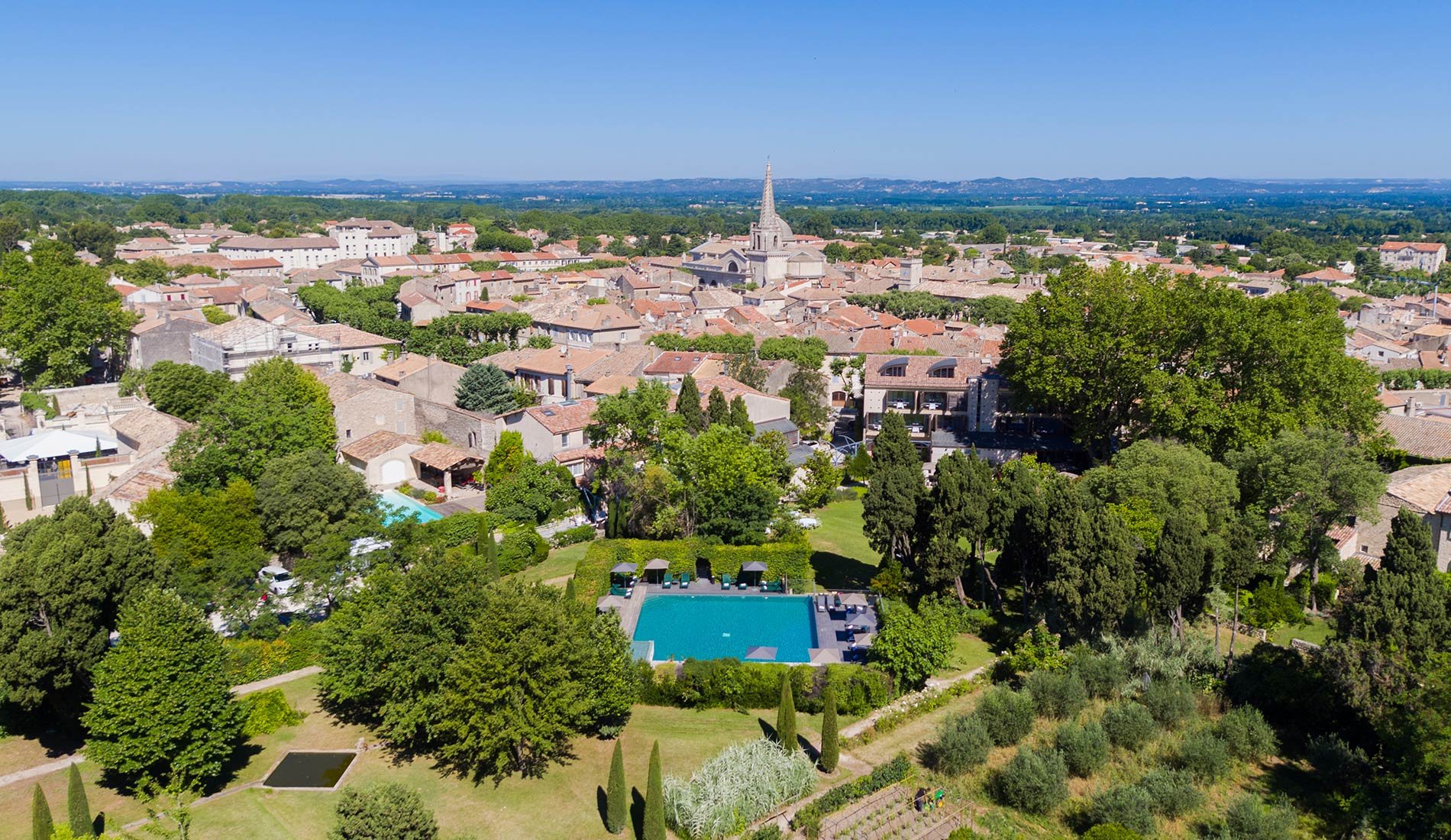 Demeure de charme Hôtel de l'Image 4* Saint-Rémy-de-Provence France vue aérienne