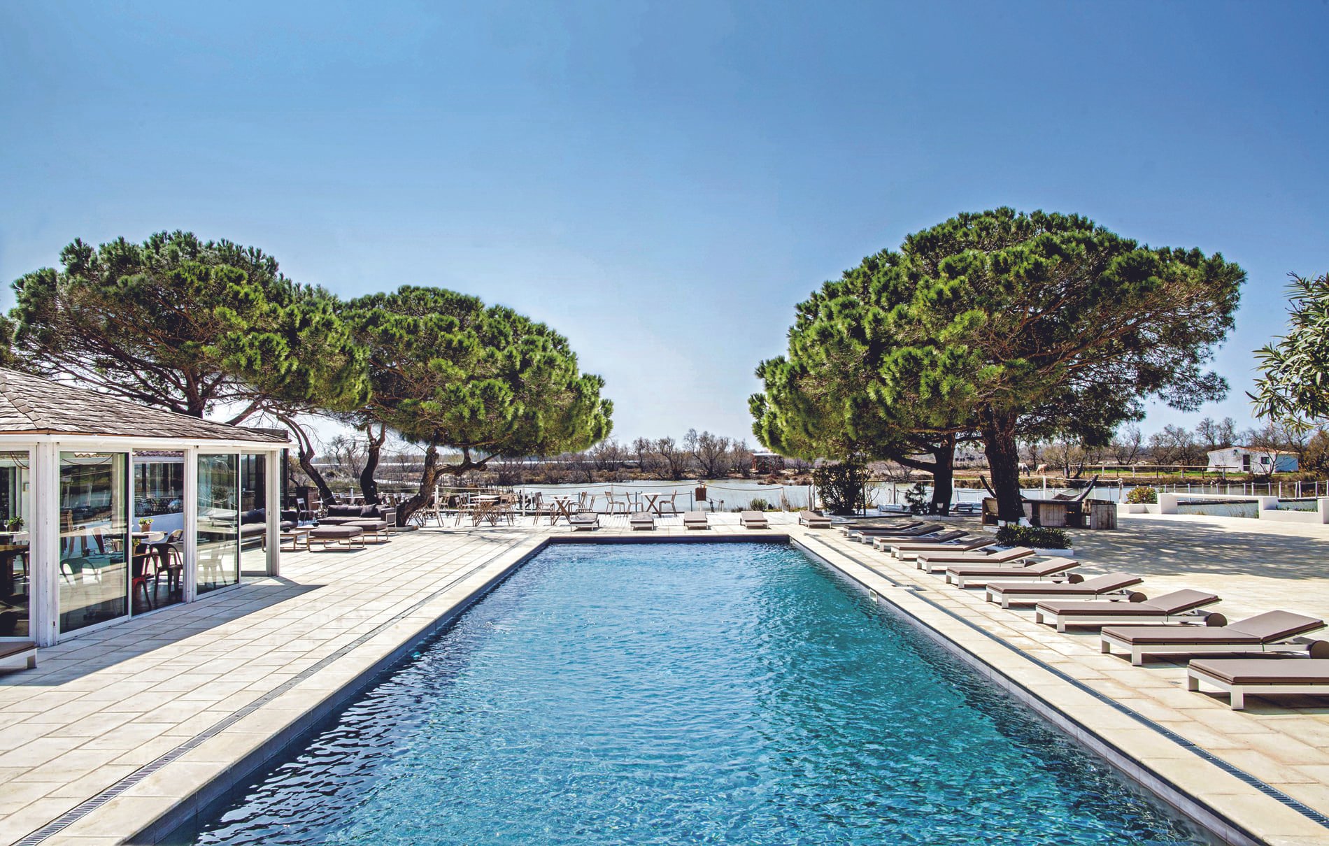Luxury boutique hotel Mas de la Fouque 4* Saintes-Maries-de-la-Mer Camargue France swimming pool