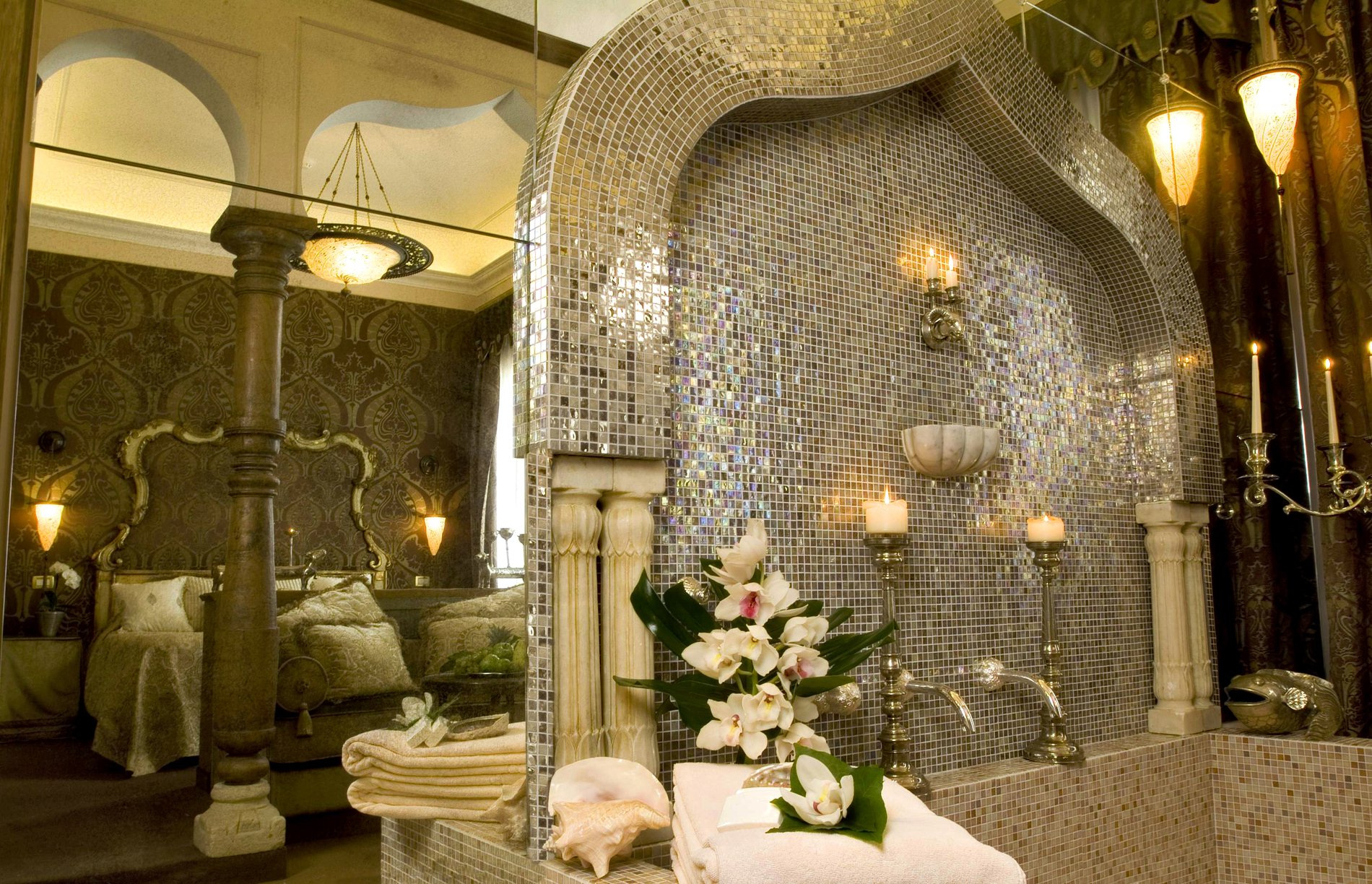 luxury hotel Métropole 5 stars Venise Italia tea room bathroom